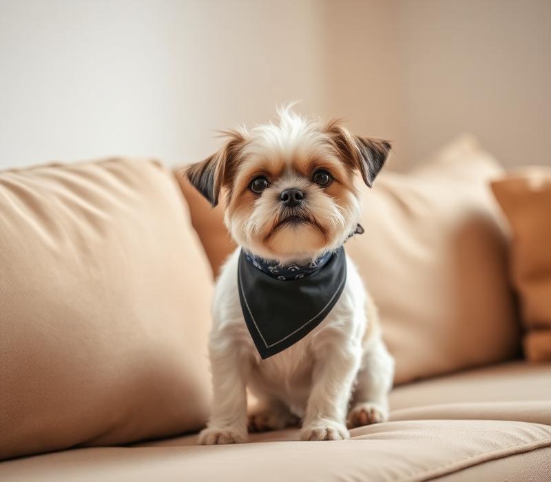 Shih tzu with bandana